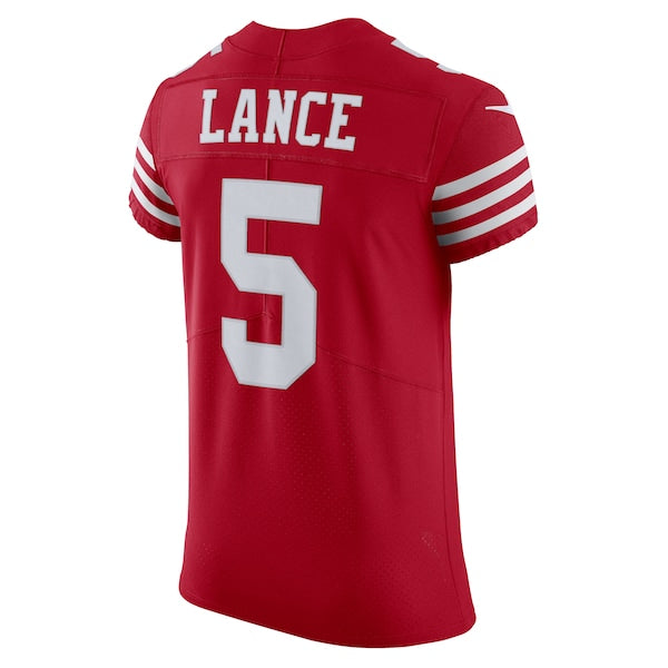 Trey Lance San Francisco 49ers Nike Vapor Elite Jersey - Scarlet/White - Image 4