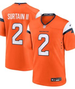 Patrick Surtain II Denver Broncos Nike Game Jersey - Orange/Navy/White