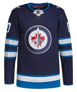 Alternative view of Winnipeg Jets adidas  Home  Primegreen Authentic Custom Jersey - Navy