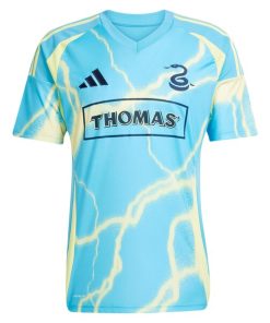 Alternative view of Philadelphia Union adidas 2025 The Voltage Kit Replica Custom Jersey - Blue