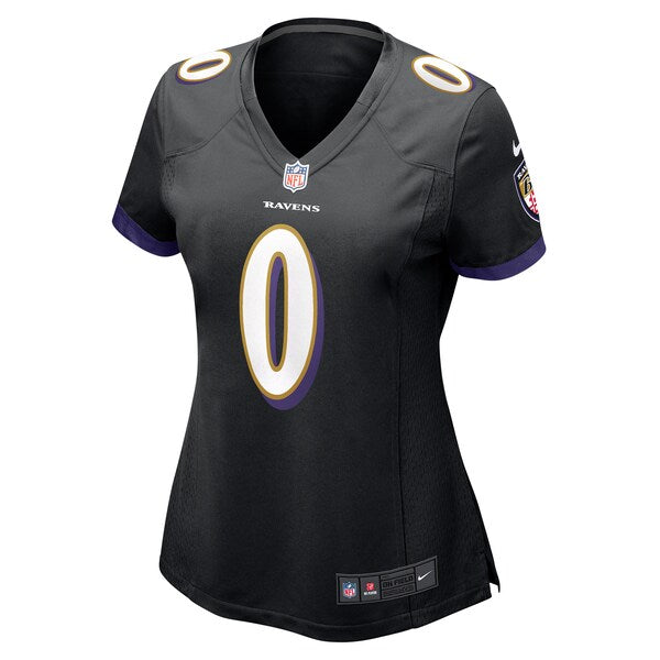 Roquan Smith Baltimore Ravens Nike Women's Team Game Jersey - Black/Purple - Image 3