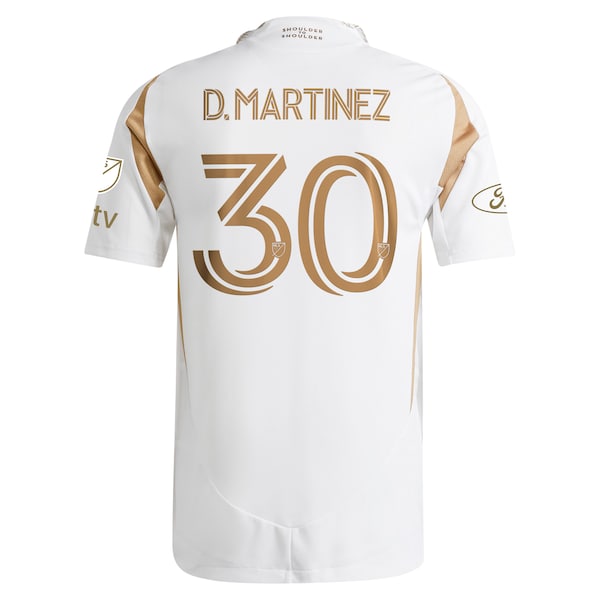 David Martinez LAFC adidas 2025 Secondary Authentic Player Jersey - White - Image 3