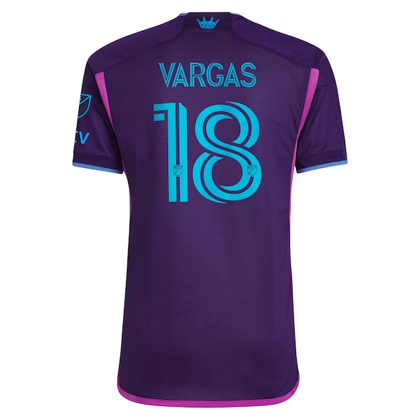Kerwin Vargas Charlotte FC adidas 2023 Crown Jewel Kit Authentic Player Jersey - Purple - Image 3
