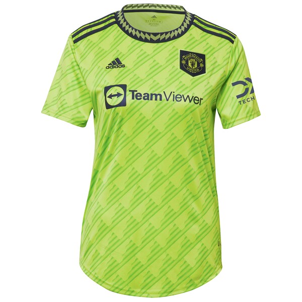 Raphael Varane Manchester United adidas Women's 2022/23 Third Replica Player Jersey - Neon Green - Image 2
