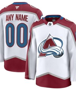 Colorado Avalanche  Away Premium Custom Jersey - White/Navy/Burgundy