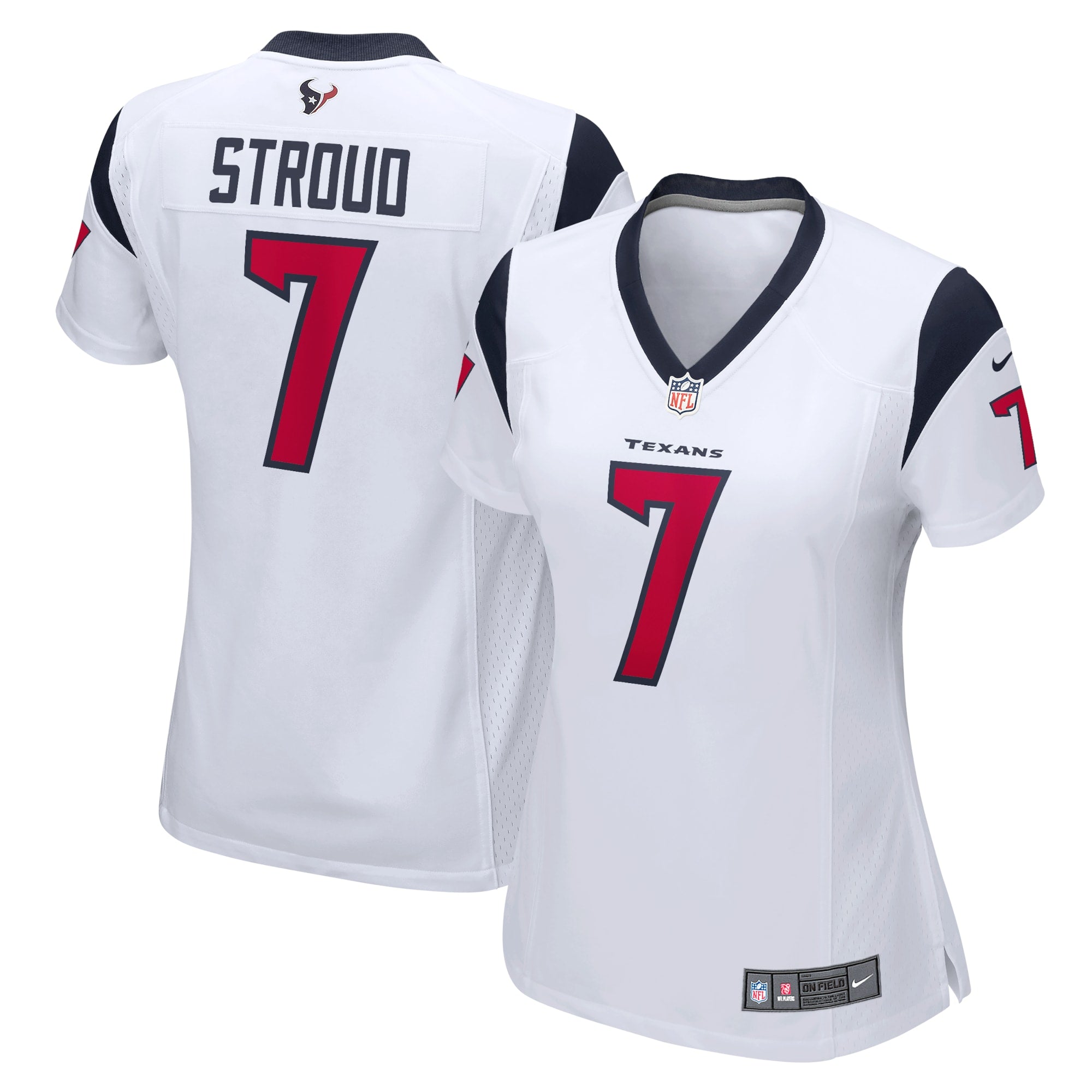 C.J. Stroud Houston Texans Nike Women's Game Jersey - Red/Navy/White - Image 6
