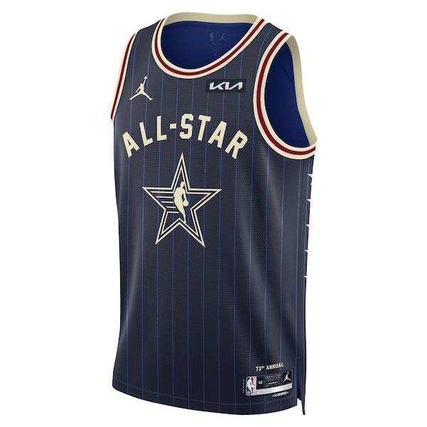 Jalen Brunson Jordan Brand Unisex 2024 NBA All-Star Game Swingman Jersey - Navy - Image 3