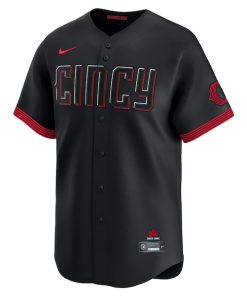 Alternative view of Ken Griffey Jr. Cincinnati Reds Nike City Connect Retired Limited Player Jersey - Black