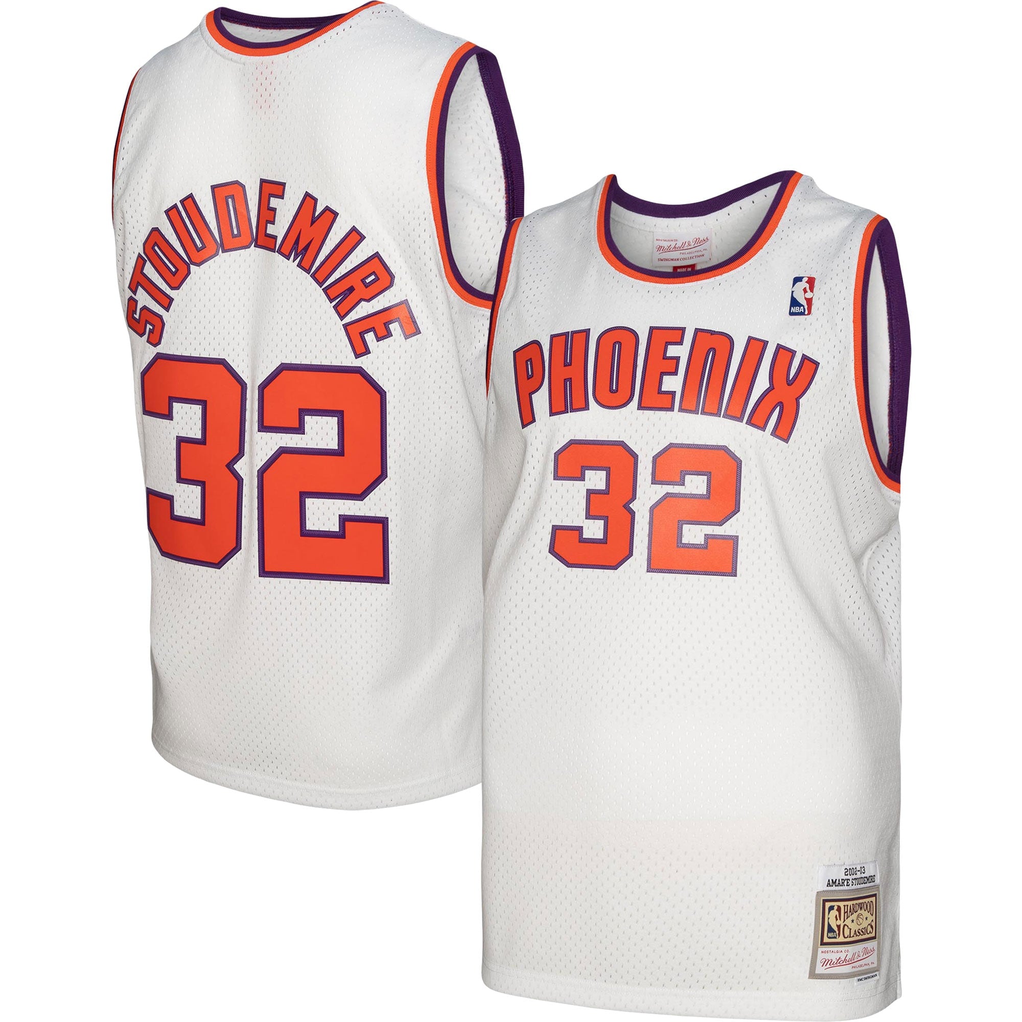 Amar'e Stoudemire Phoenix Suns 2001/02 Hardwood Classics Swingman Jersey - Purple/White - Image 6