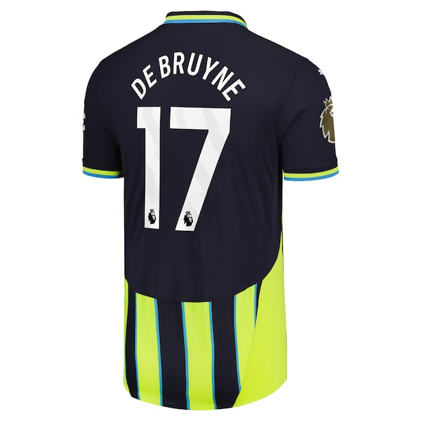 Kevin De Bruyne Manchester City Puma 2024/25 Away Authentic Player Jersey - Navy - Image 4
