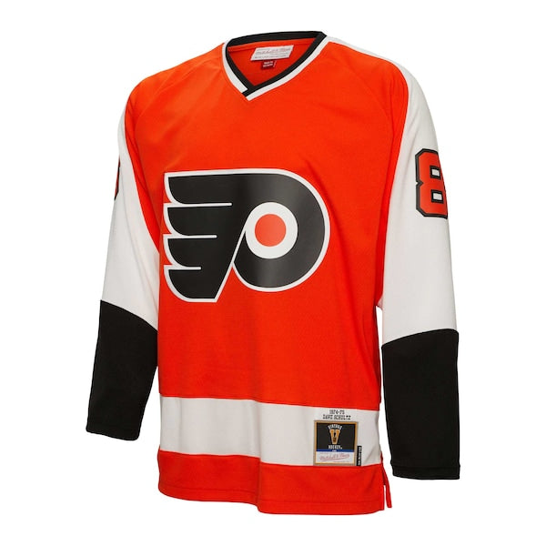 Dave Schultz Philadelphia Flyers 1974/75 Blue Line Player Jersey - Orange - Image 3