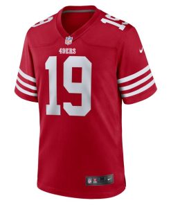 Alternative view of Jacob Cowing San Francisco 49ers Nike  Game Jersey -  Scarlet