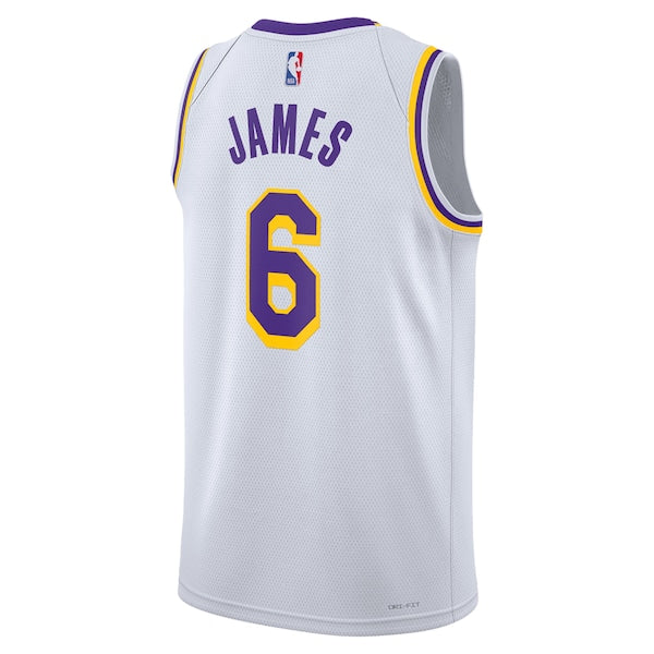 LeBron James Los Angeles Lakers Nike Unisex Swingman Jersey - Association Edition - White - Image 4