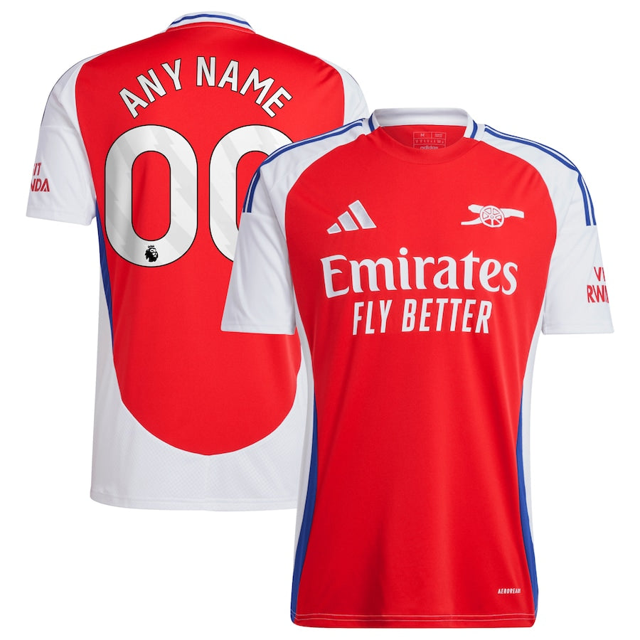 Arsenal adidas 2024/25 Away Replica Custom Jersey - Black/Red/Aqua - Image 7