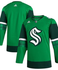 Seattle Kraken adidas 2023 St. Patrick's Day Primegreen Authentic Jersey - Kelly Green
