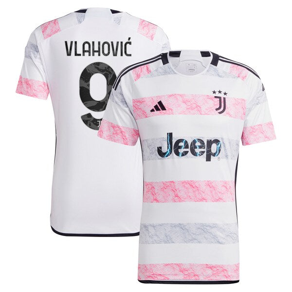 Du?an Vlahovi? Juventus adidas 2023/24 Away Replica Jersey - White