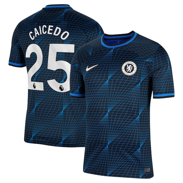 Mois¨¦s Caicedo Chelsea Nike 2023/24 Away Stadium Replica Player Jersey - Navy/Blue/Mint