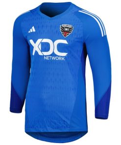Alternative view of D.C. United adidas 2024 Goalkeeper Long Sleeve Replica Jersey - Blue