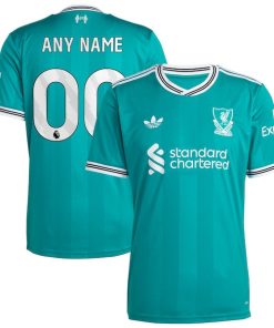 Liverpool adidas 2025/26 Third Replica Custom Jersey - Green/Red