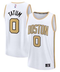 Jayson Tatum Boston Celtics  2025/26 City Edition Fast Break Jersey - White