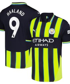 Erling Haaland Manchester City Puma 2024/25 Away Replica Player Jersey - Navy