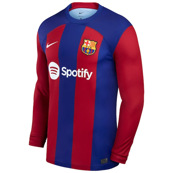 Ronald Araujo Barcelona Nike 2023/24 Home Replica Long Sleeve Jersey - Royal - Image 2