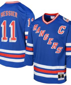 Mark Messier New York Rangers Youth Power Play 2.0 Player Jersey with Captain Patch - Royal