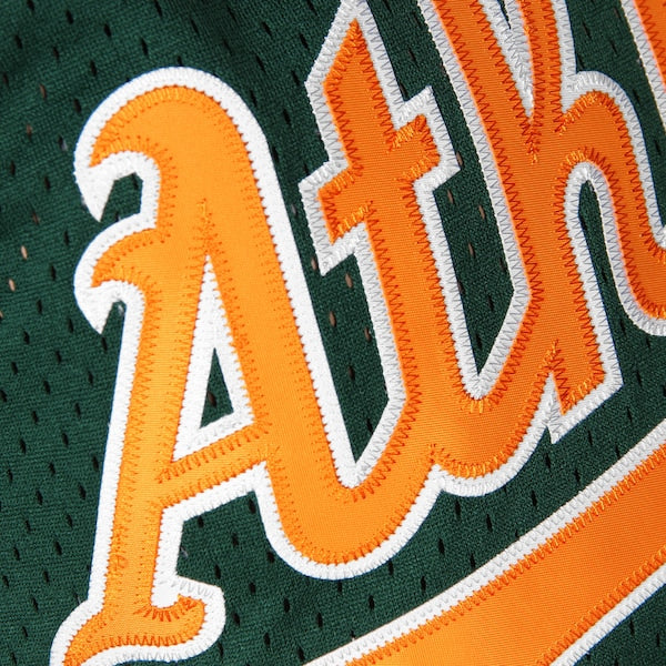 Rickey Henderson Oakland Athletics 1998 Cooperstown Mesh Batting Practice Jersey - Green - Image 4
