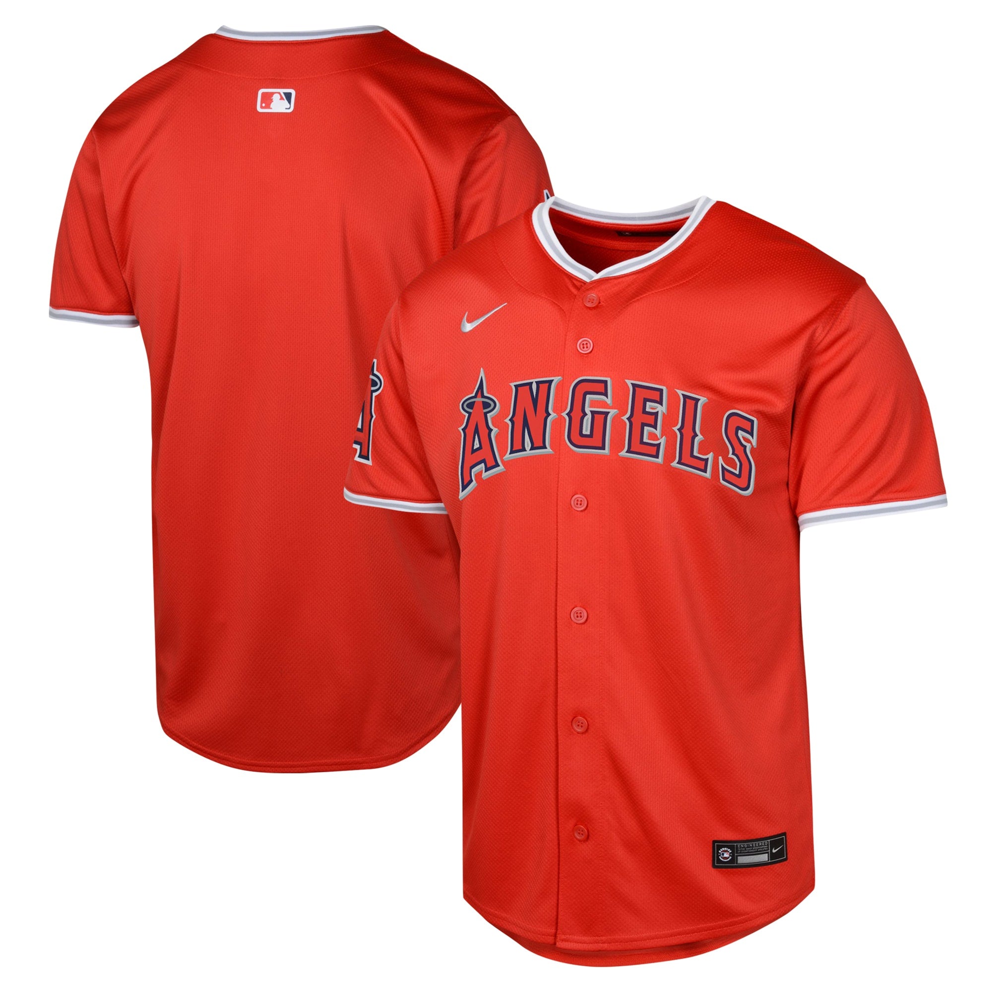 Los Angeles Angels Youth Alternate 2 Limited Jersey - White/Red - Image 6