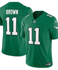 Alternative view of A.J. Brown Philadelphia Eagles Nike Vapor F.U.S.E. Limited Jersey - Kelly Green/Green