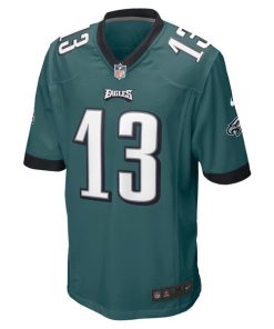 Alternative view of Olamide Zaccheaus Philadelphia Eagles Nike Men's Game Jersey - Midnight Green