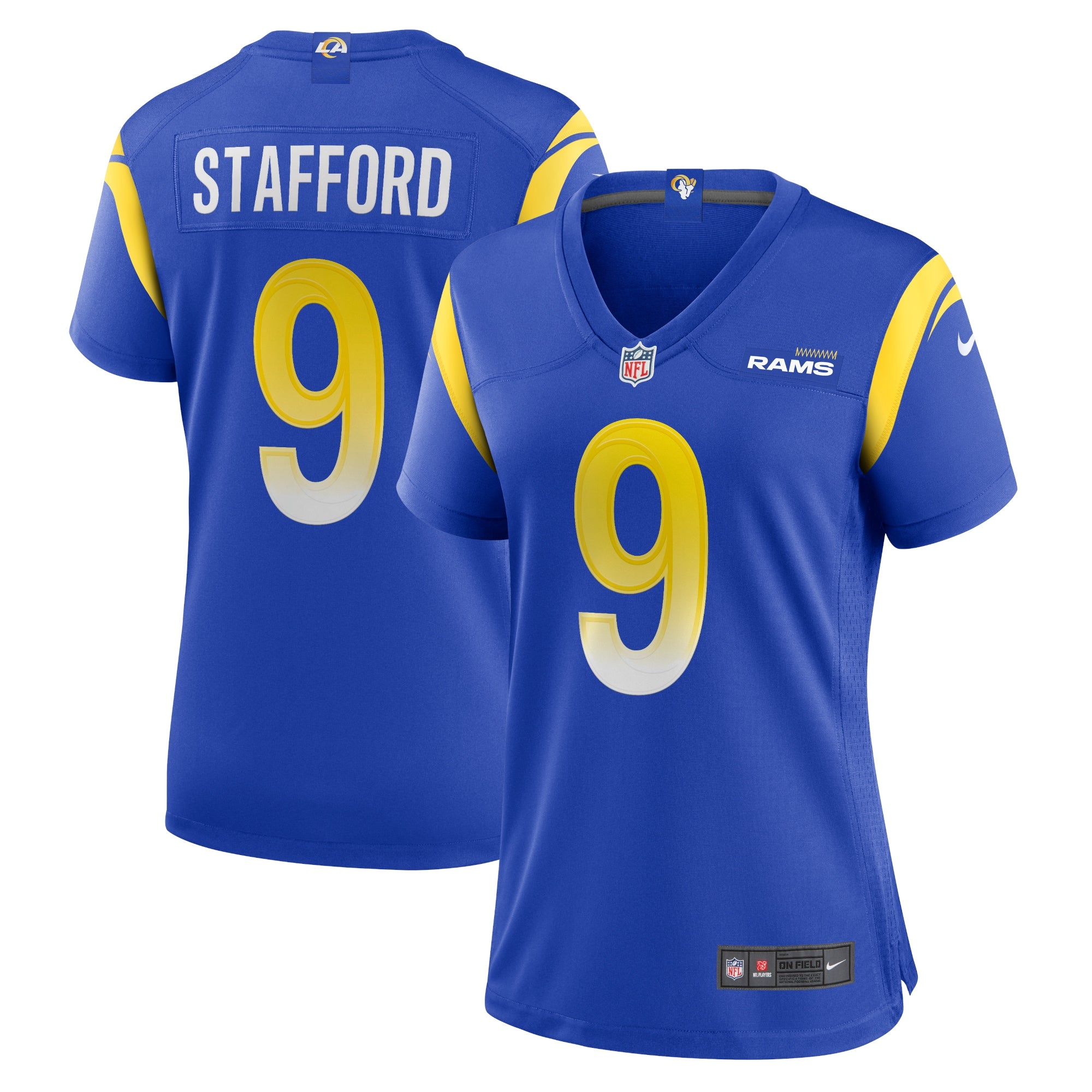 Matthew Stafford Los Angeles Rams Nike Women's Alternate Game Jersey - White/Royal - Image 5