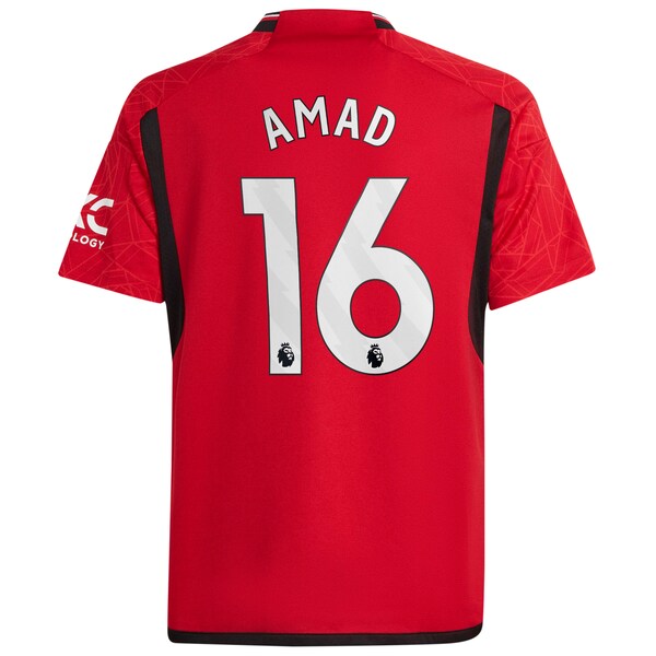 Amad Diallo Manchester United adidas Youth Replica Player Jersey?ยจC Red - Image 3