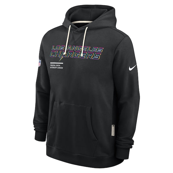Los Angeles Chargers Nike 2025 NFL Crucial Catch Sideline Standard Issue Dri-FIT Hoodie - Black - Image 2