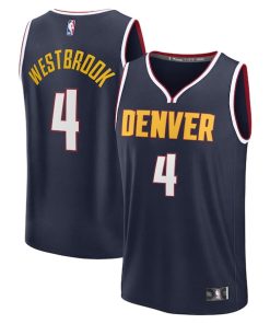Russell Westbrook Denver Nuggets  Fast Break Replica Player Jersey - Icon Edition - Navy