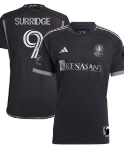 Sam Surridge Nashville SC adidas 2024 Man In Black Kit Authentic Player Jersey?¨C Black