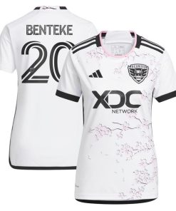 Christian Benteke D.C. United adidas Women's 2024 The Cherry Blossom Kit Replica Player Jersey - White