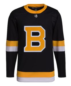 Alternative view of Boston Bruins adidas Men's Alternate Primegreen Authentic Jersey - Black