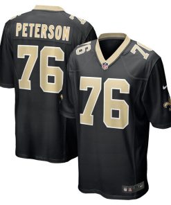Alternative view of Camron Peterson New Orleans Saints Nike  Game Jersey -  Black