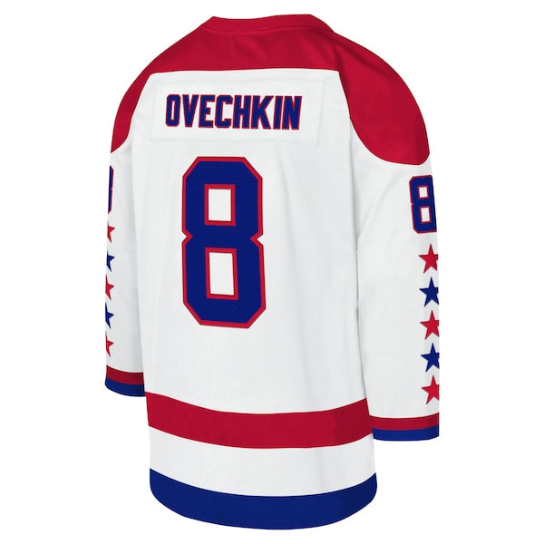 Alexander Ovechkin Washington Capitals Youth 2012-13 Blue Line Captain Patch Player Jersey - White - Image 3