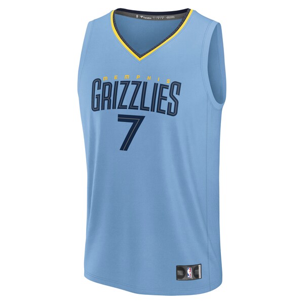 Santi Aldama Memphis Grizzlies Fast Break Replica Player Jersey - Statement Edition - Light Blue - Image 2