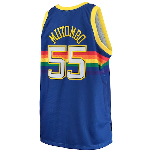 Dikembe Mutombo Denver Nuggets 1991/92 Big & Tall Hardwood Classics Swingman Jersey - Royal - Image 3