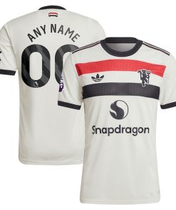Manchester United adidas Originals  2024/25 Third Custom Authentic Jersey - Cream/Red/Navy
