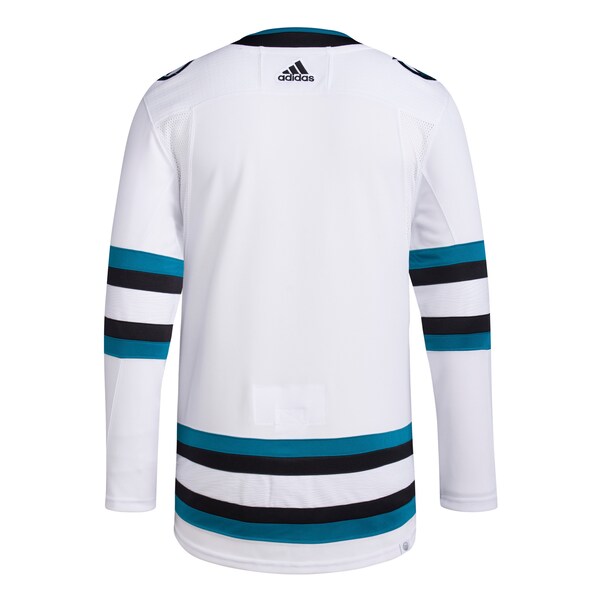 San Jose Sharks adidas Men's Away Primegreen Authentic Jersey - White - Image 3