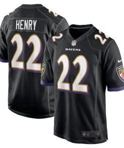 Derrick Henry Baltimore Ravens Nike Alternate Game Jersey -  Black/Purple