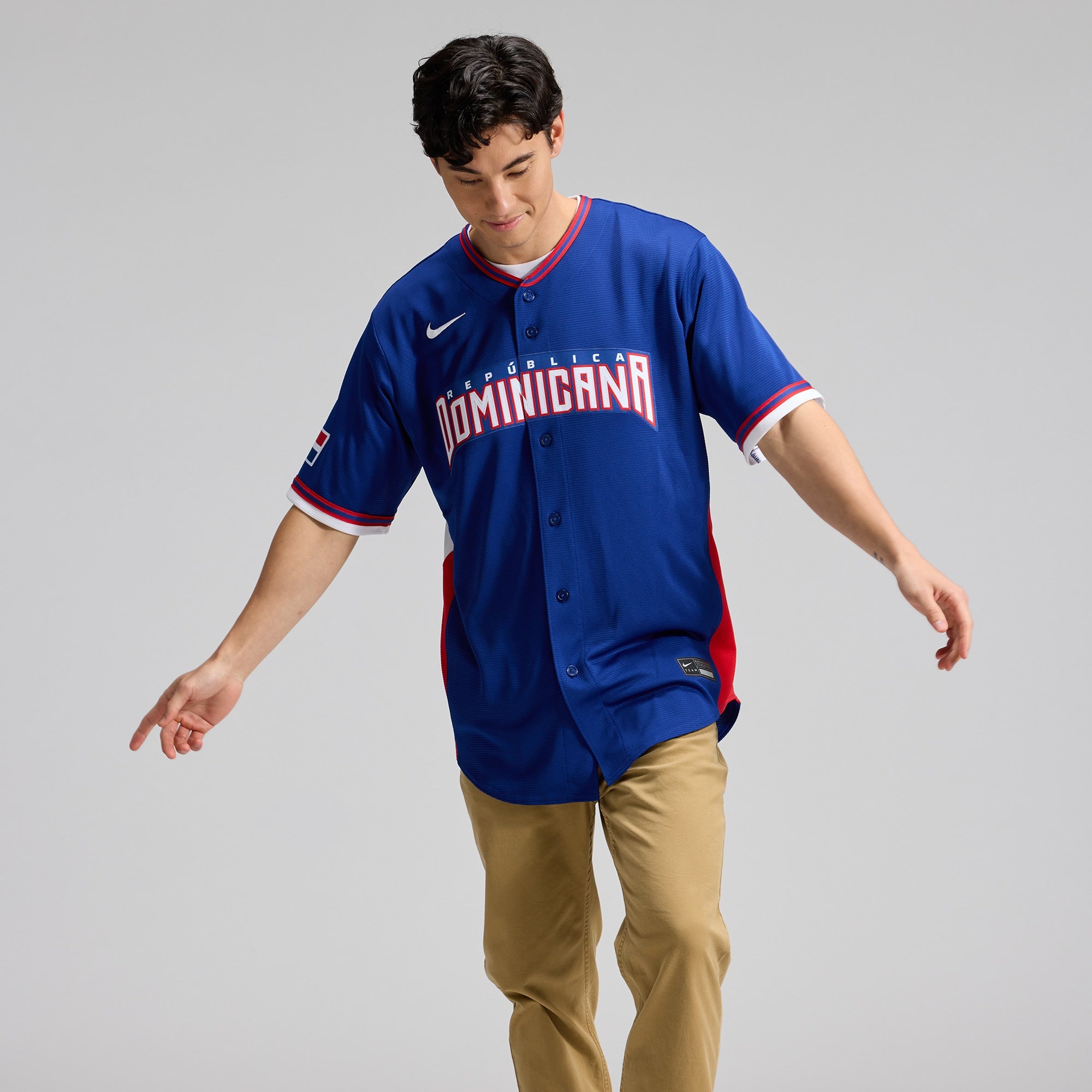 Dominican Republic Baseball Nike 2026 World Baseball Classic Home Stadium Jersey - White/Royal - Image 5