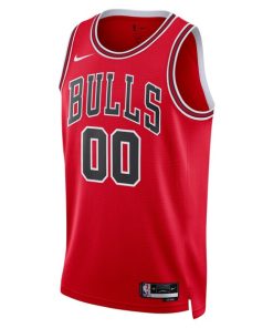 Alternative view of Chicago Bulls Nike Unisex Swingman Custom Jersey Red - Icon Edition