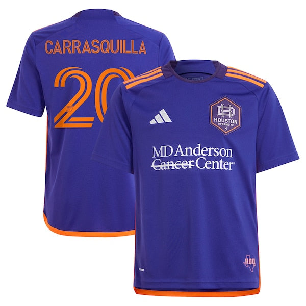 Adalberto Carrasquilla Houston Dynamo FC adidas Youth 2024 Still Holdin' Replica Player Jersey?ยจC Purple