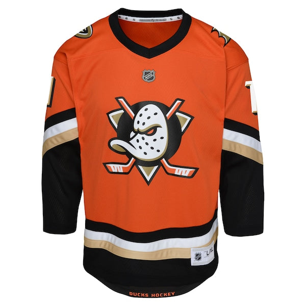 Trevor Zegras Anaheim Ducks Youth Replica Player Jersey - Orange - Image 2