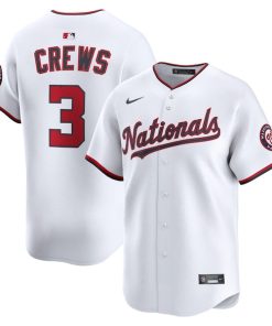 Dylan Crews Washington Nationals Nike Home Limited Player Jersey - White